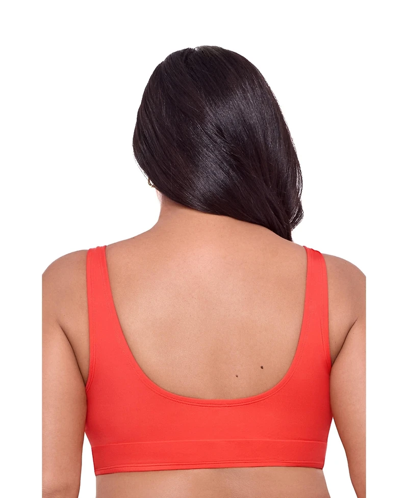 S3 Apparel Women's Supportive Banded Cinch Front Bikini Swimsuit Top - Palm Royale