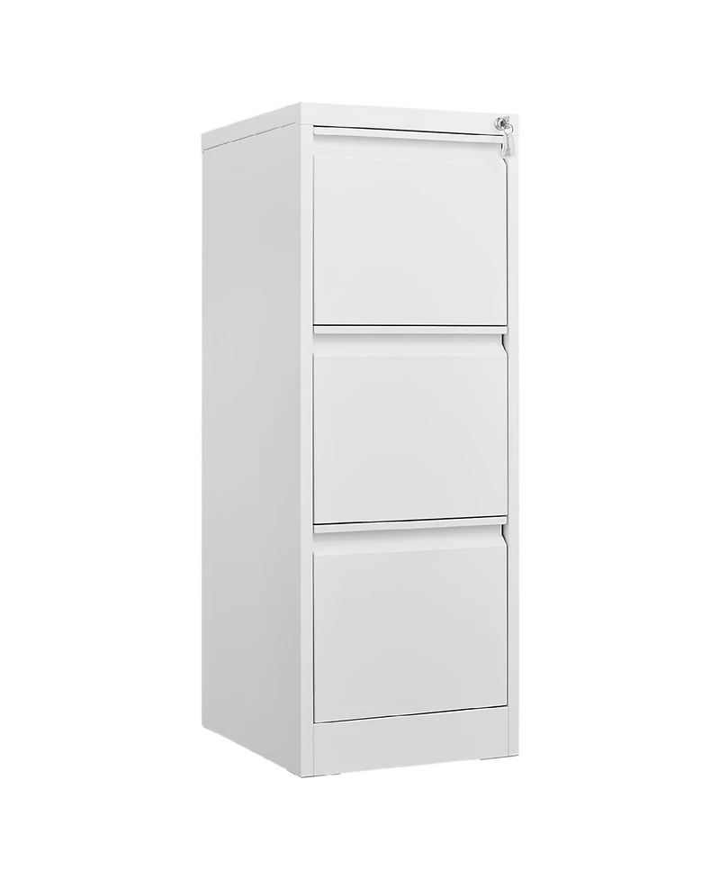 gaomon Metal Vertical Filing Cabinet with Lock and 3 Drawers