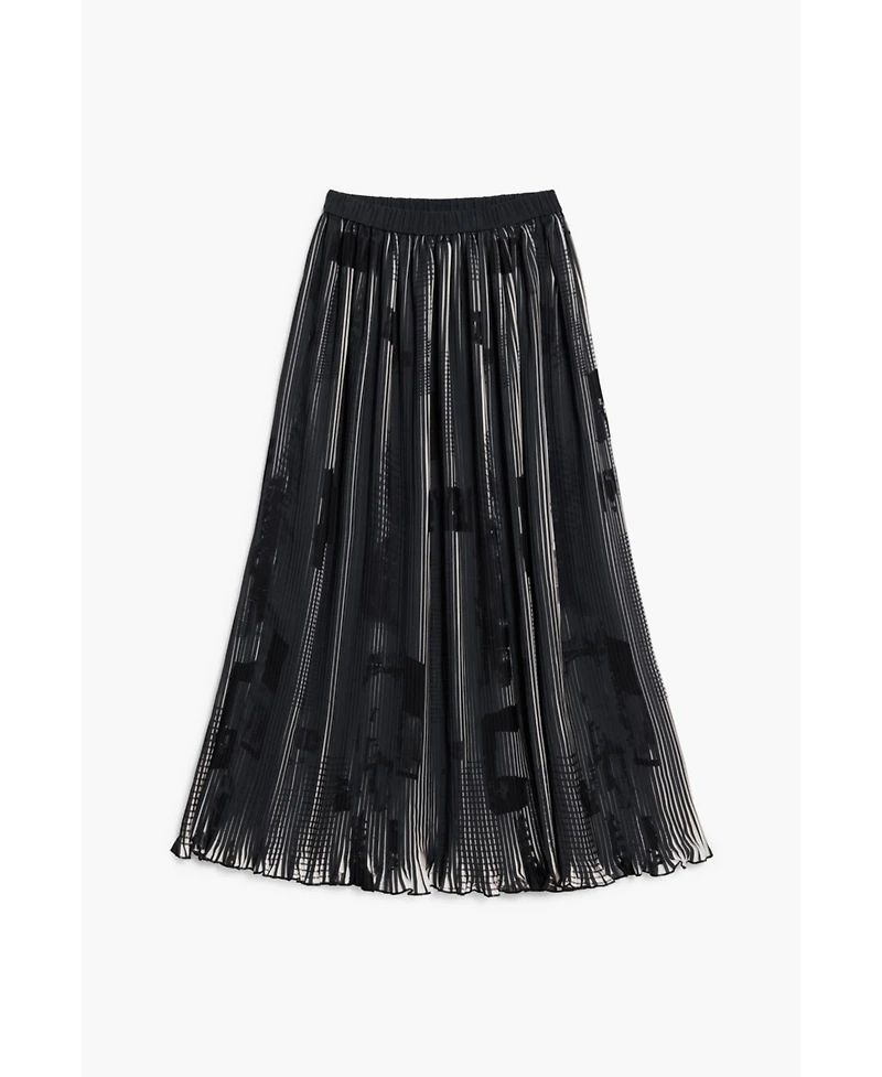 Desigual Women's Newspaper texture midi skirt