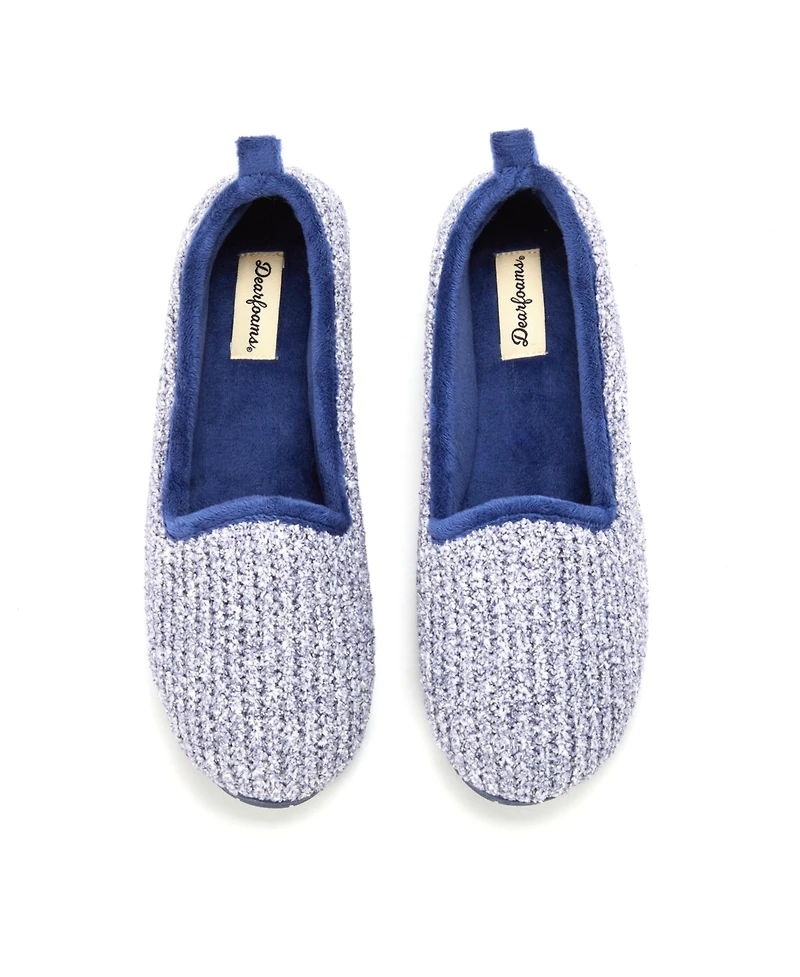 Dearfoams Women's Rachel Marled Chenille Closed Back Slippers