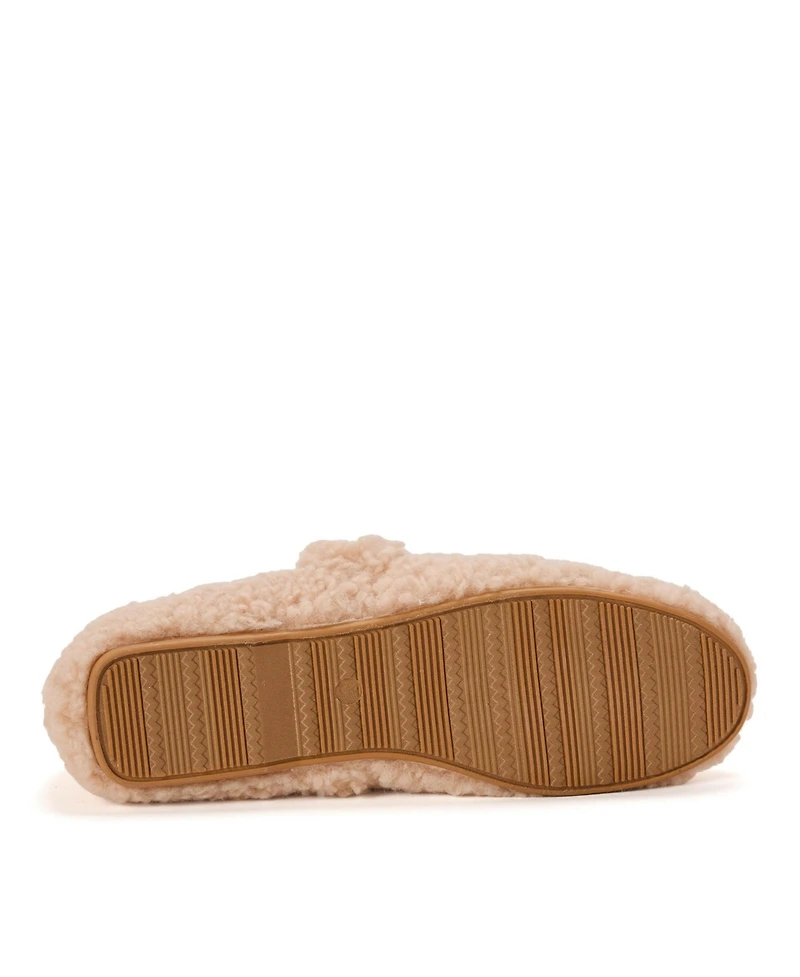 Dearfoams Women's Maryanne Luxe Teddy Maryjane Slipper