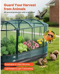 Sugift Galvanized Raised Garden Bed 6 x 3 x 1 ft with Self Watering System and Mesh Cover