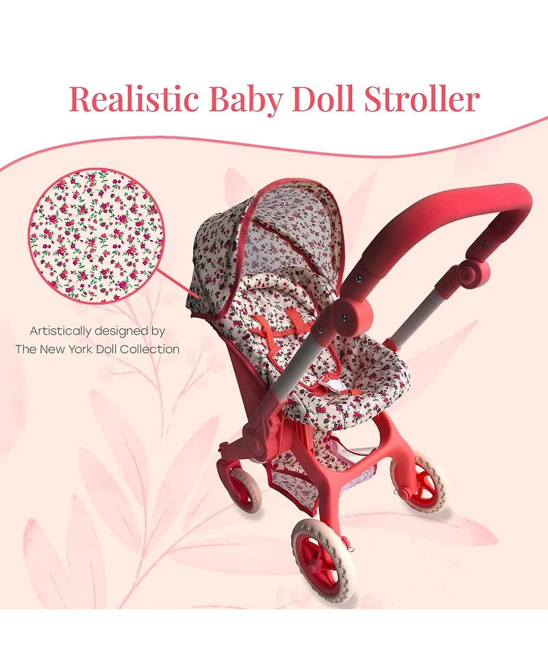 The New York Doll Collection Baby Doll Car Seat and Stroller Combo