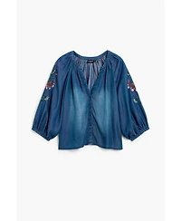 Desigual Women's Embroidered balloon blouse