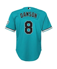 Mitchell & Ness Big Boys and Girls Andre Dawson Teal Florida Marlins Mesh Batting Practice Replica Jersey