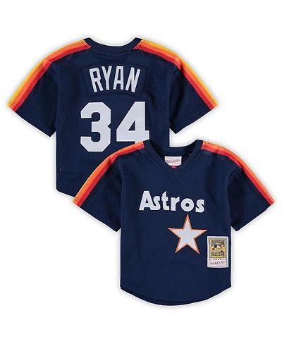 Mitchell & Ness Preschool Toddler Nolan Ryan Navy Houston Astros Cooperstown Collection Mesh Batting Practice Jersey