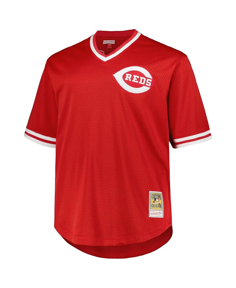 Mitchell & Ness Men's Pete Rose Red Cincinnati Reds 1984 Cooperstown Collection Mesh Pullover Jersey