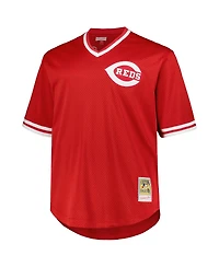 Mitchell & Ness Men's Pete Rose Red Cincinnati Reds 1984 Cooperstown Collection Mesh Pullover Jersey