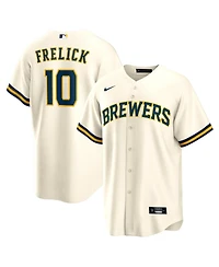 Nike Men's Sal Frelick Cream Milwaukee Brewers Home Replica Player Jersey