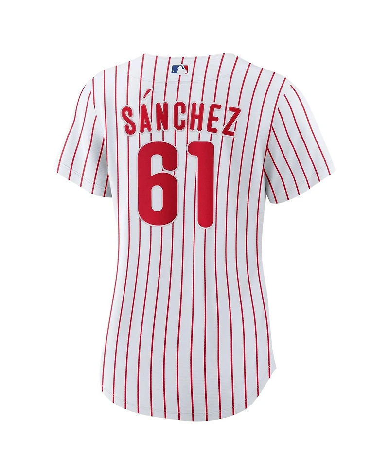 Nike Women's Cristopher Sanchez White Philadelphia Phillies Home Replica Jersey