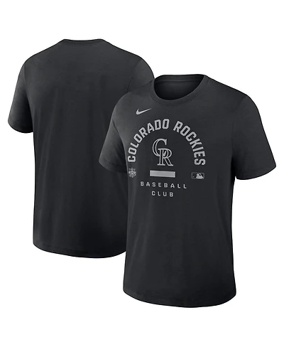 Nike Men's Black Colorado Rockies Authentic Collection Early Work Tri-Blend Dri-fit T-Shirt