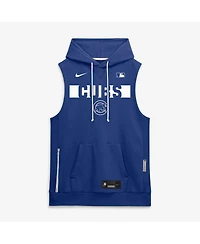 Nike Men's Royal Chicago Cubs Authentic Collection Standard Issue Dri-fit Sleeveless Hoodie