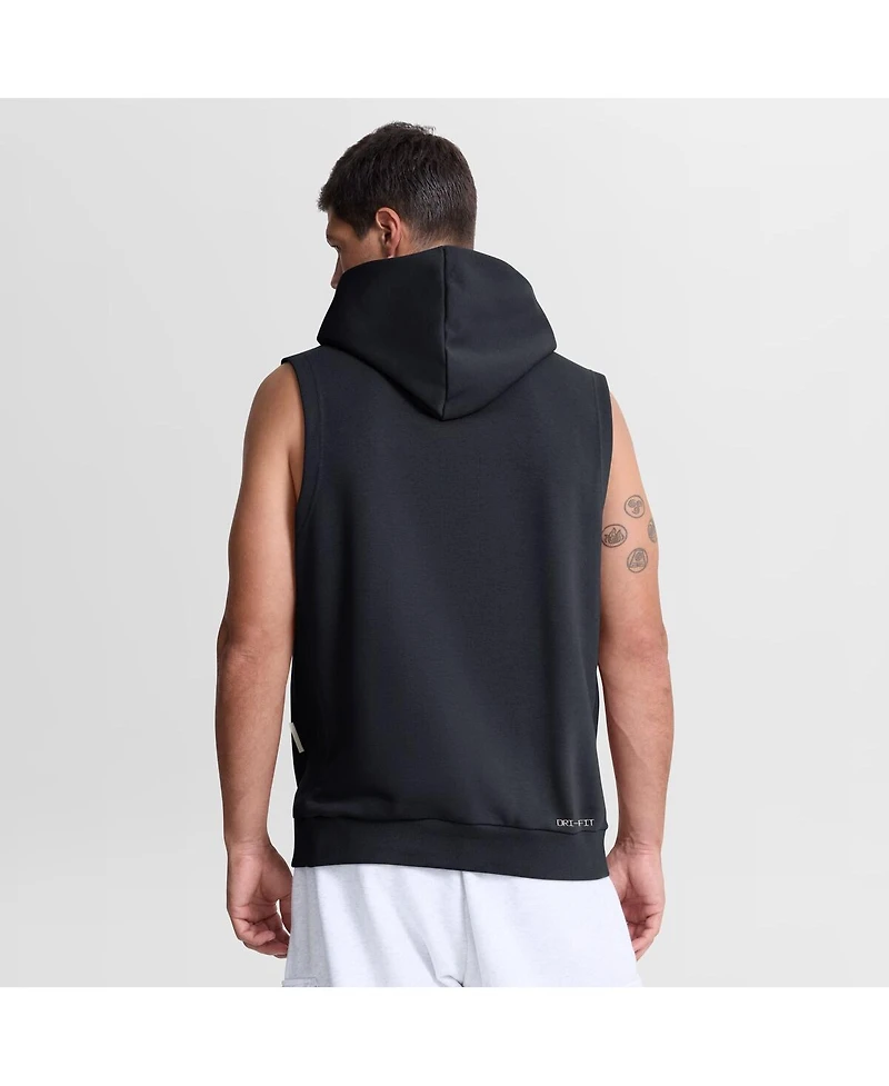 Nike Men's Navy New York Yankees Authentic Collection Standard Issue Dri-fit Sleeveless Hoodie