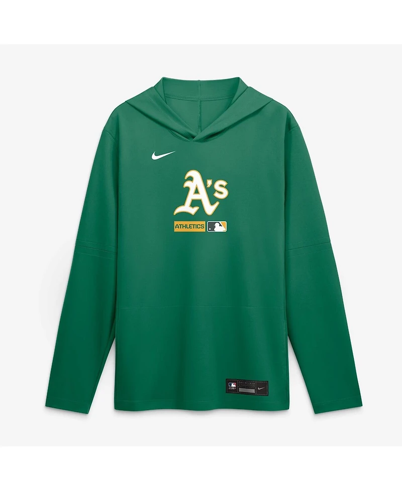 Nike Men's Kelly Green Athletics Authentic Collection Dri-fit Long Sleeve Hoodie