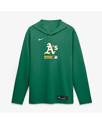 Nike Men's Kelly Green Athletics Authentic Collection Dri-fit Long Sleeve Hoodie