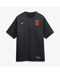 Nike Men's Black San Francisco Giants Authentic Collection Dri-fit Quarter-Zip Sweatshirt