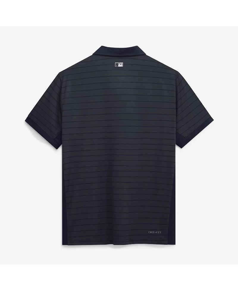 Nike Men's Navy New York Yankees Authentic Collection Striped Victory Dri-fit Polo Shirt