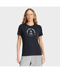 Nike Women's Navy New York Yankees Authentic Collection Early Work Tri-Blend Dri-fit T-Shirt