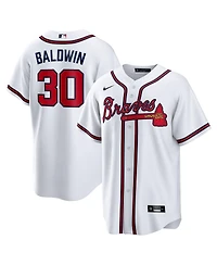 Nike Men's Drake Baldwin White Atlanta Braves Home Replica Jersey