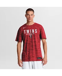 Nike Men's Red Minnesota Twins Authentic Collection Velocity Dri-fit T-Shirt