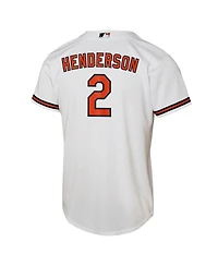 Nike Big Boys and Girls Gunnar Henderson White Baltimore Orioles Home Replica Player Jersey