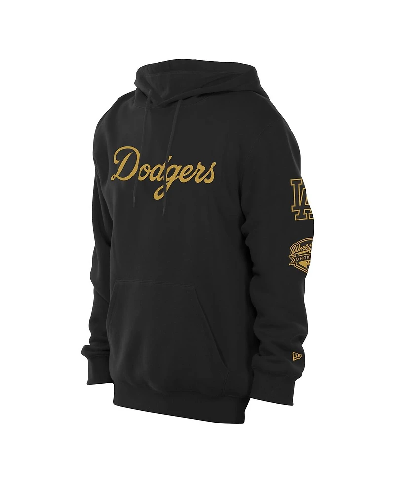 New Era Men's Black Los Angeles Dodgers 2026 Gold Collection Logo Hoodie