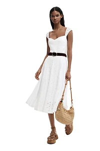 Desigual Women's Midi embroidered dress