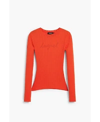 Desigual Women's Ribbed T-shirt logo