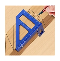 Gnuadz Imperial 3D Multi-Angle Measuring Ruler Aluminum Alloy Woodworking Square Protractor Miter Triangle Layout Tool Engineer Carpenter 003b