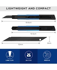 Gnuadz Utility Retractable Snap-off Aluminum Box Cutter Exacto Craft 9mm Blade Pack 5