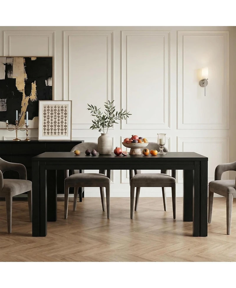 Tribesigns Rectangular Dining Table for 6 People, Farmhouse Kitchen Table, Wooden Dining Table