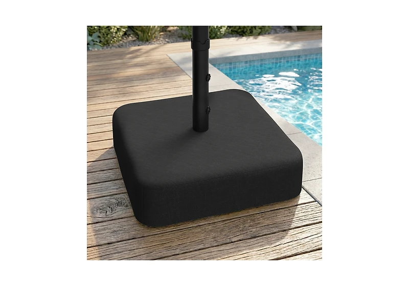 Aecojoy Patio Umbrella Base, 220 lbs Heavy Duty Sand Filled Weighted Umbrella Stand with 2 Sandbags