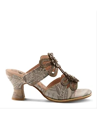 L'Artiste Women's Alania-Garden Slide with Leather Upper