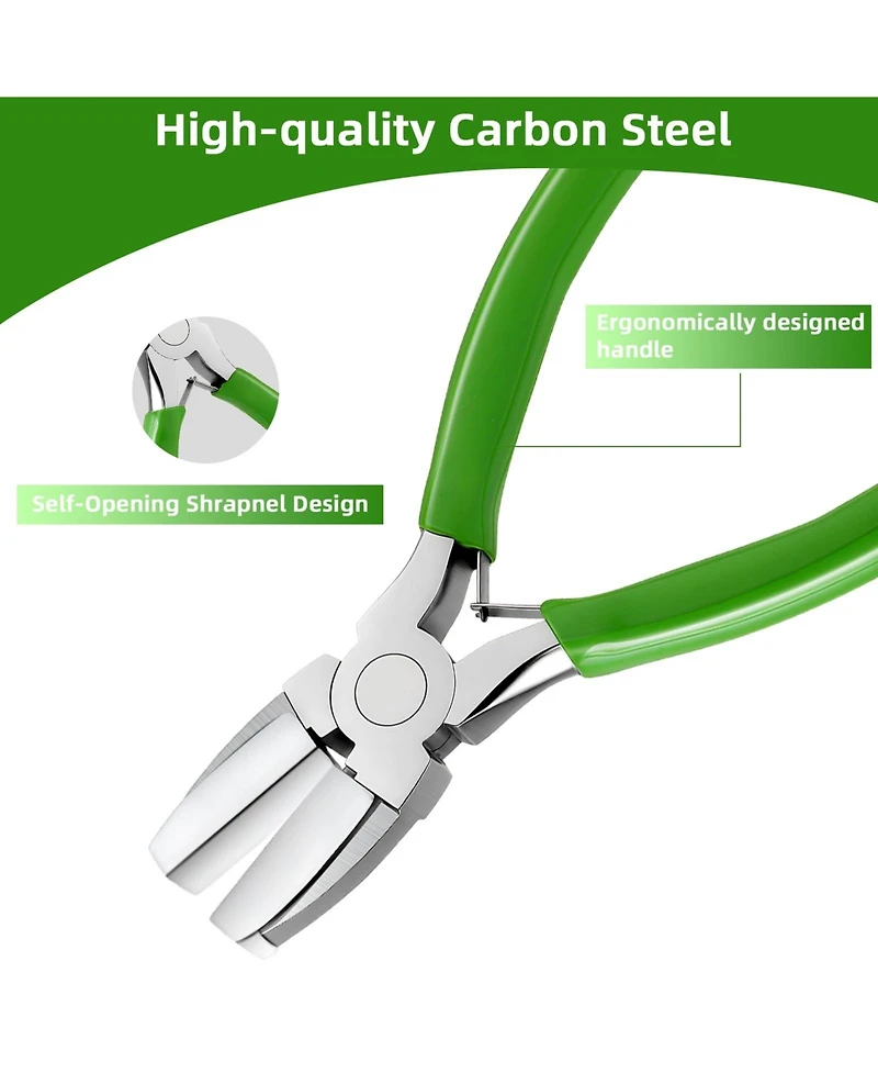 Gnuadz 2pcs Pliers Set Nylon Jaw Bail Plier Beading Looping Wire Diy Crafts