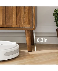 Rainsken Sideboard Buffet Cabinet, Farmhouse Wood Storage Cabinet with Paper Clip Design for Kitchen, Dining Room, Living Room