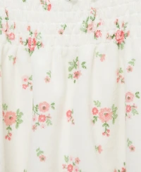 Little Me Baby Girls' Embroidered Romper and Hat, 2-Piece Set