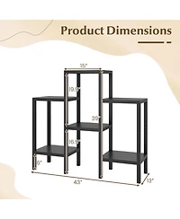 Sugift 6-Tier Plastic Modular Storage Shelves for Living Room and Kitchen