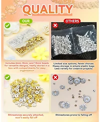 Gnuadz 300pcs Rondelle Spacer Beads Rhinestone Beaded Pens Bracelets Necklaces Craft