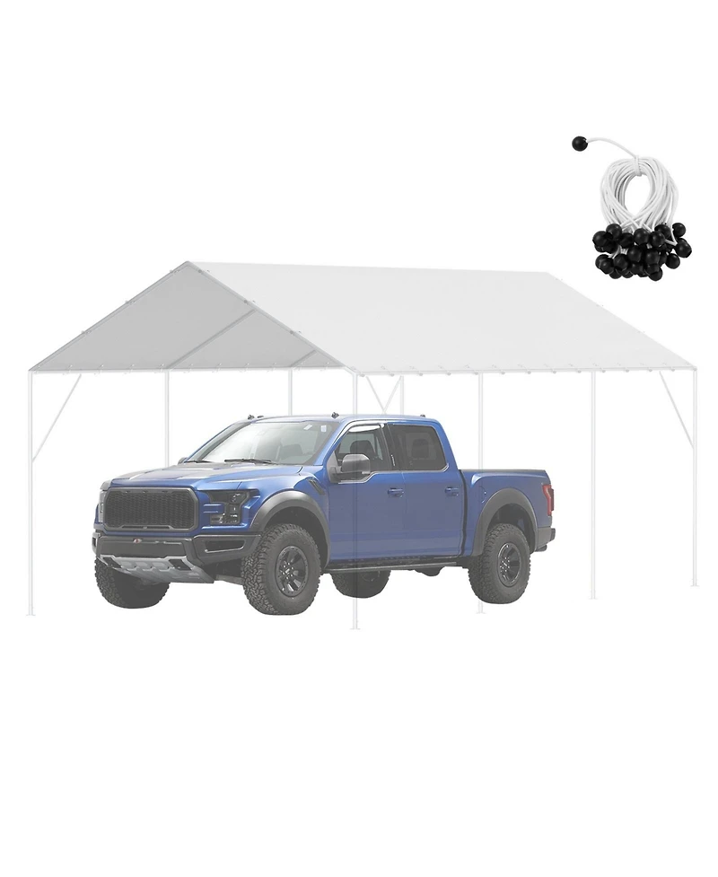 Sugift 10 x 20 ft Carport Replacement Canopy Cover Waterproof Uv Protection
