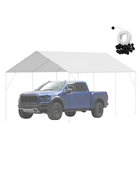 Sugift 10 x 20 ft Carport Replacement Canopy Cover Waterproof Uv Protection