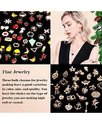 Gnuadz 200pcs Metal Charms Diy Jewelry Making Earring Bangle Necklace Bracelet Craft