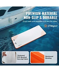 Givimo 15 x 6FT Inflatable Floating Dock Non-Slip Platform with Ladder for Pool and Beach