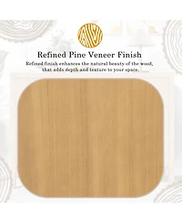 Rainsken Rustic Farmhouse Buffet Cabinet, 47.25 Inch Storage Sideboard with Pine Veneer, Adjustable Legs and Metal Pulls for Kitchen, Living Room