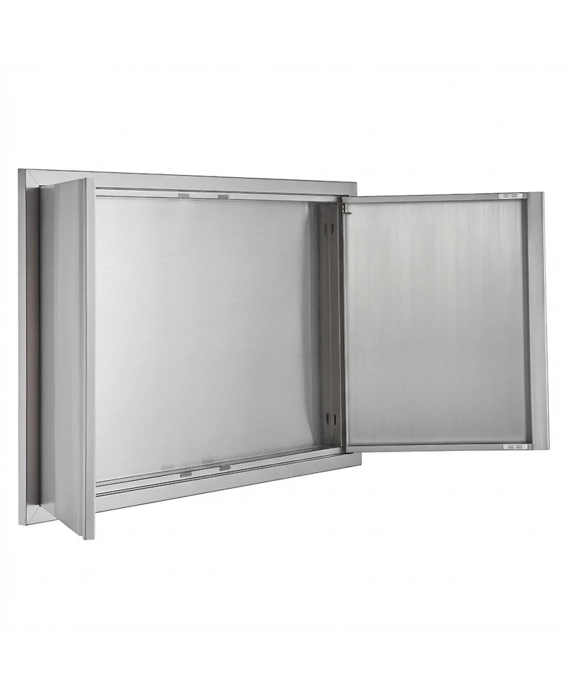 Sugift 36W x 24H in Double Stainless Steel Bbq Access Door with Recessed Handles