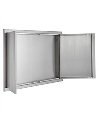 Sugift 36W x 24H in Double Stainless Steel Bbq Access Door with Recessed Handles