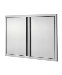 Sugift 36W x 24H in Double Stainless Steel Bbq Access Door with Recessed Handles