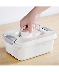 Gnuadz 6-pack Stackable Latch Storage Box with Handle 2.1 qt