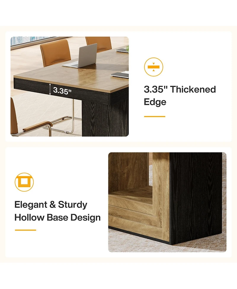 Tribesigns Modern Large Rectangular Executive Desk, 63'' Computer Desk and Writing Table