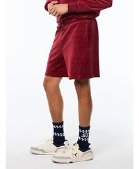 Sergio Tacchini Men's Bandiera Debossed Velour Short