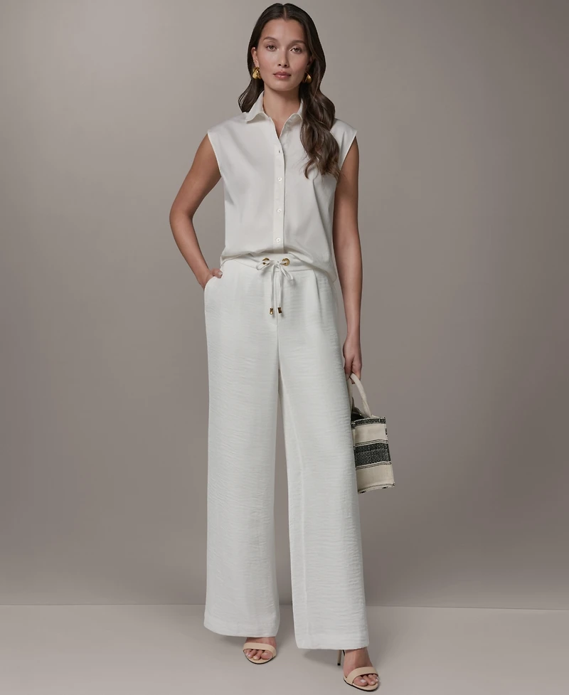 Donna Karan New York Women's Ripple Wide Leg Pants